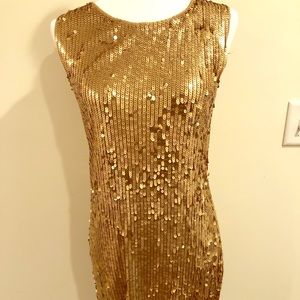MK Gold Sequence Dress